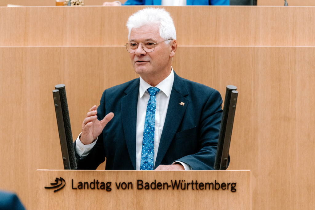 Klaus Burger MdL bei der Plenarrede
